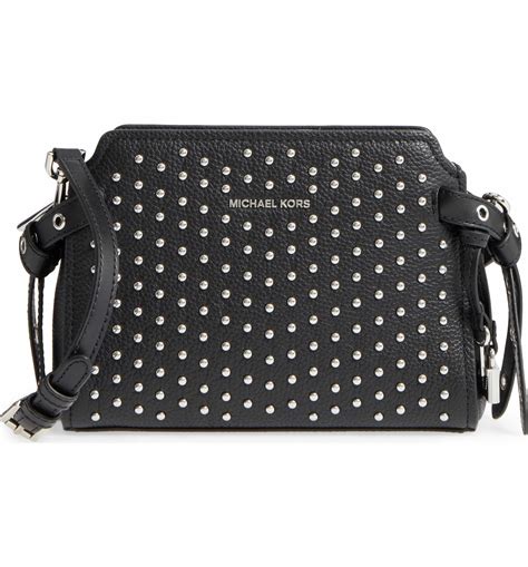 michael kors bag with gold studs|Michael Kors studded crossbody bag.